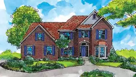 image of 2 story traditional house plan 1503